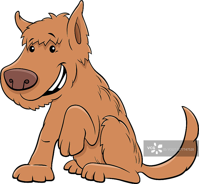 卡通蓬松的狗或小狗图片素材