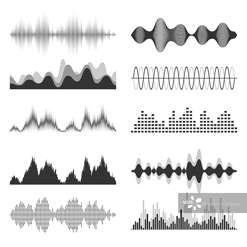 模拟和数字音频声波合集图片素材