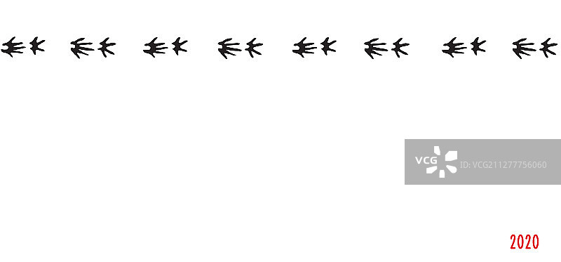 新年老鼠爪印图片素材