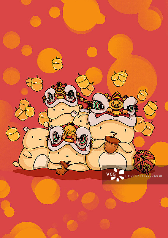 新年的仓鼠们图片素材