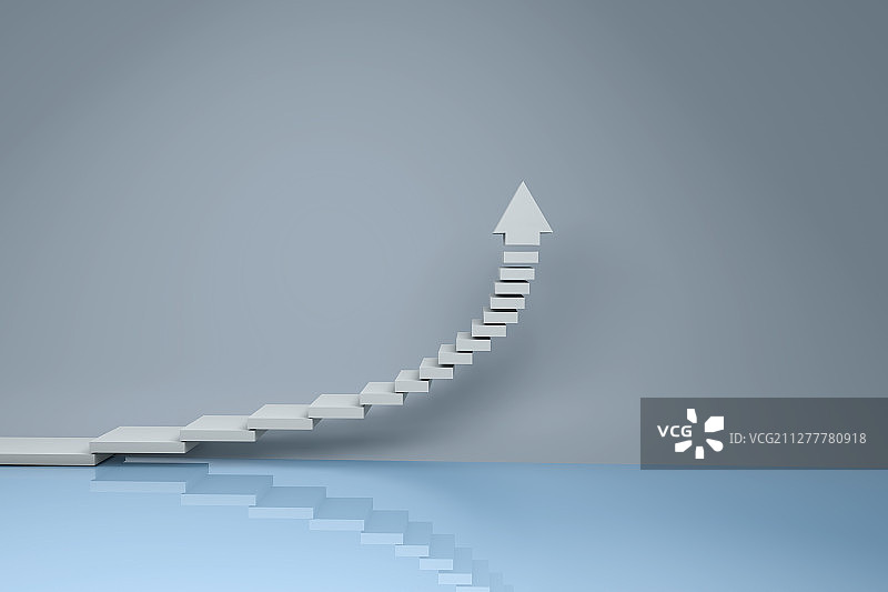 3d渲染的抽象步梯图片素材