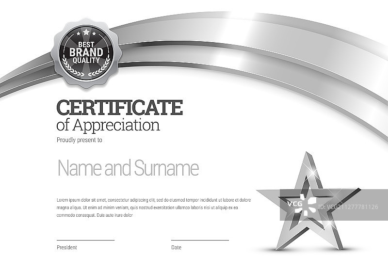 现代文凭证书模板设计图片素材