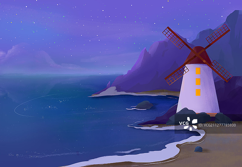 梦幻插画图片素材