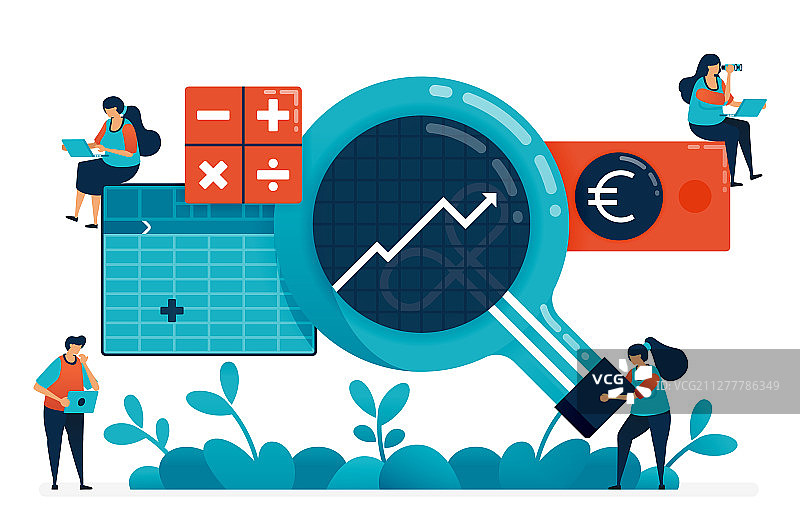 具有商业智能的会计软件图片素材