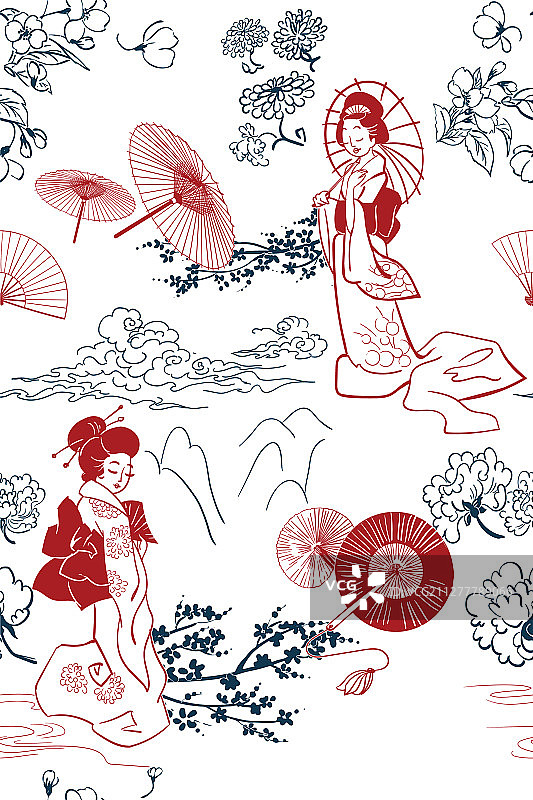 日本传统东方背景图案图片素材