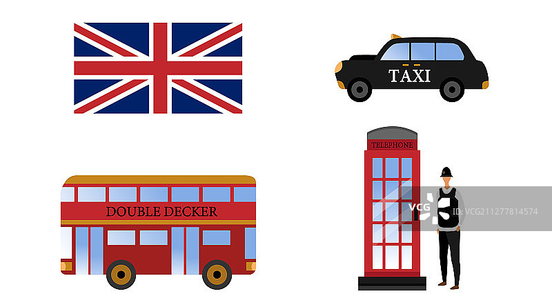 伦敦著名地标旅游海报图片素材