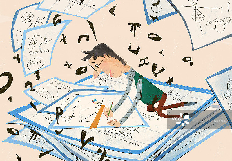 发明家在画图图片素材