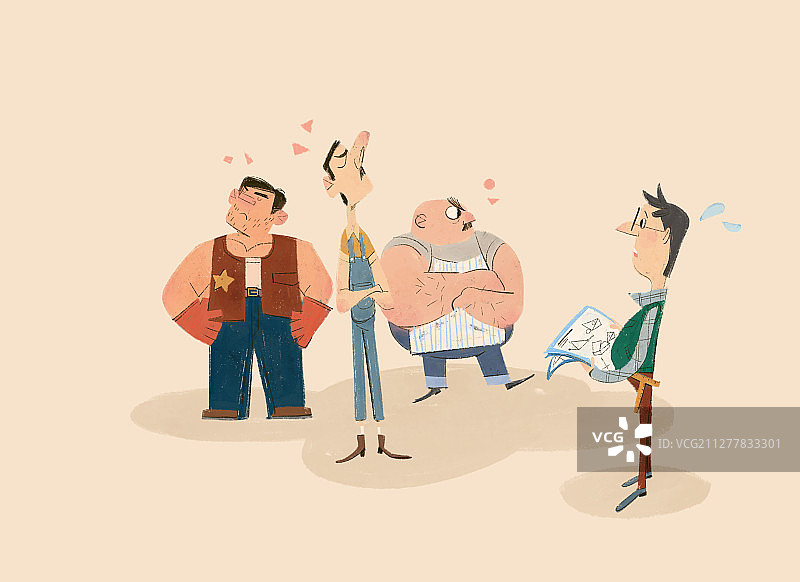 发明家和工人师傅图片素材