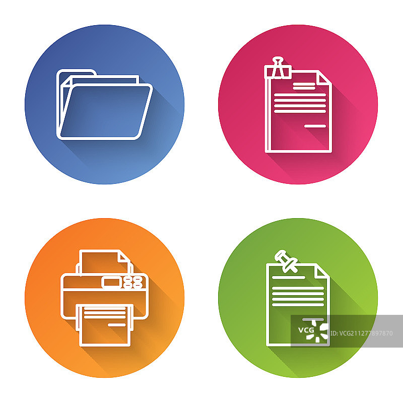 文档、文件夹、文件和活页夹图标图片素材