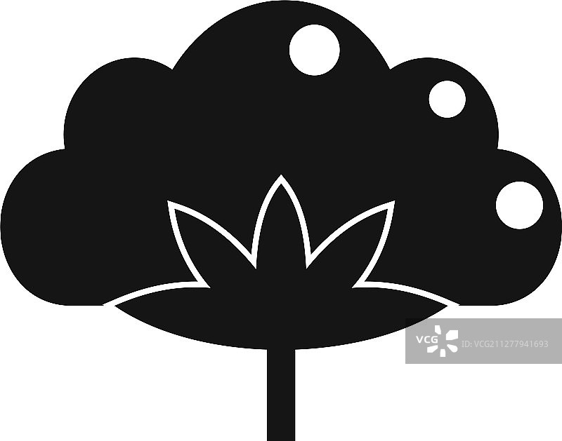 棉花植物图标，简约风格图片素材