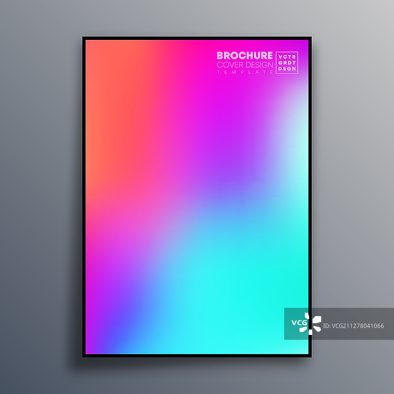 彩色渐变的抽象海报设计图片素材