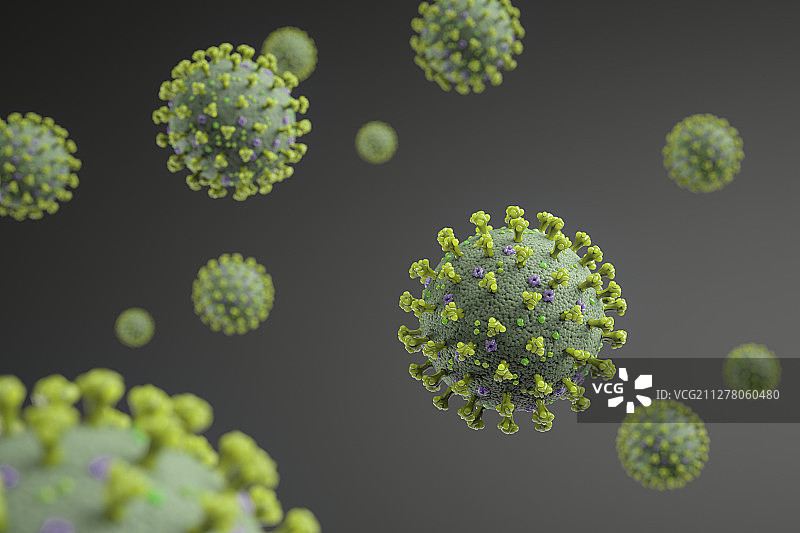 分散的冠状病毒PDB模型图片素材