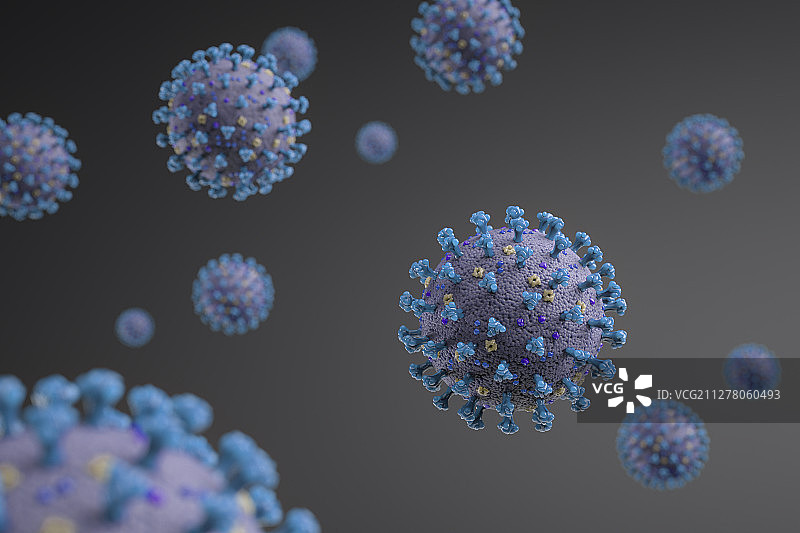 分散的冠状病毒PDB模型图片素材