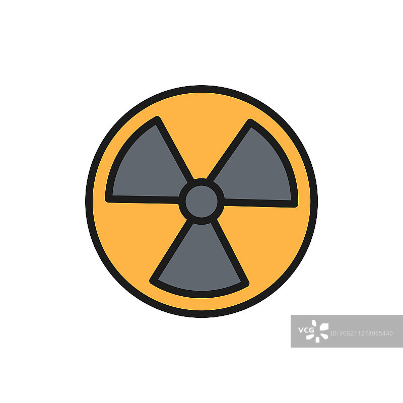 辐射标志放射性警告标志图片素材