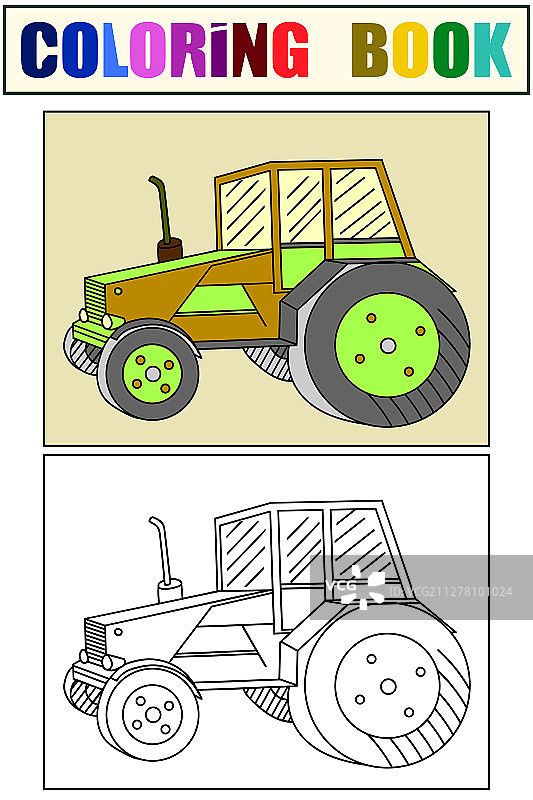 儿童涂色和农业色彩图片素材