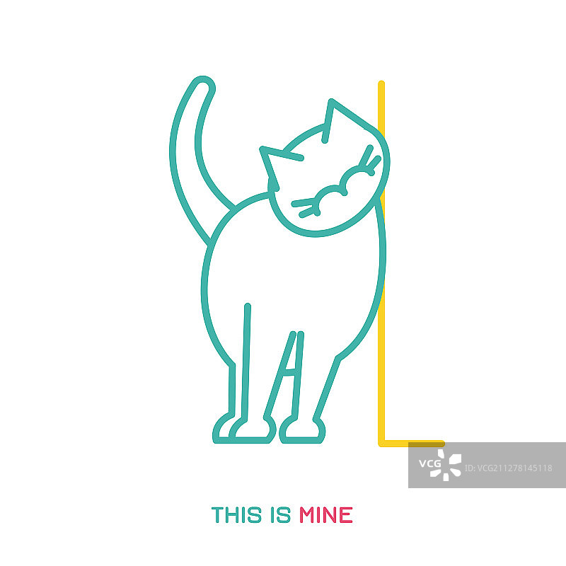 猫咪标记领地标志图片素材