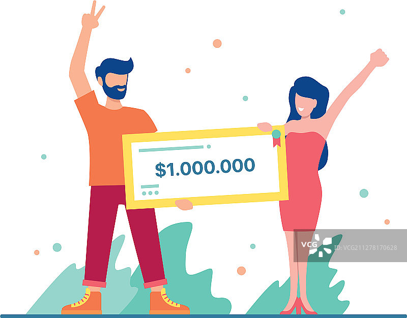 赢得巨额奖金图片素材