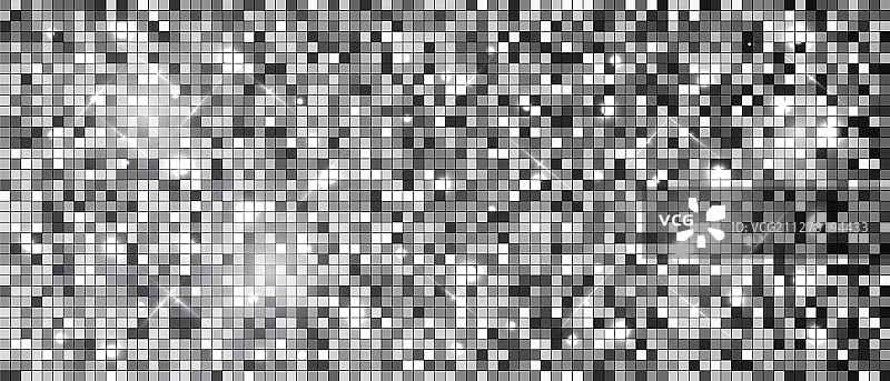 银色金属马赛克迪斯科灯图片素材