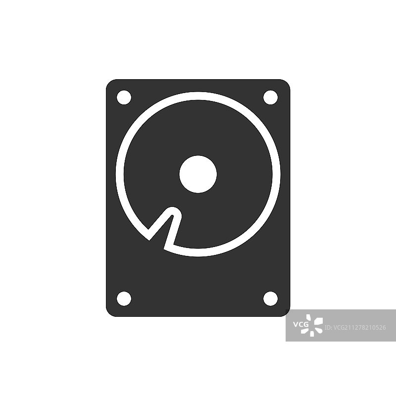 白色背景上的硬盘基本图标图片素材