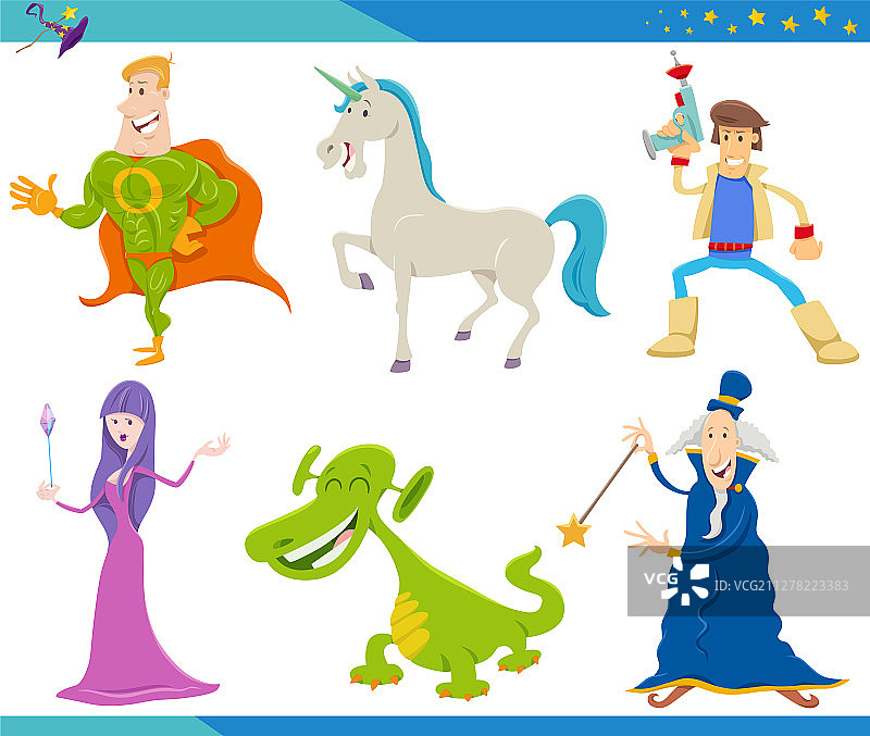 卡通奇幻怪物和外星人角色合集图片素材