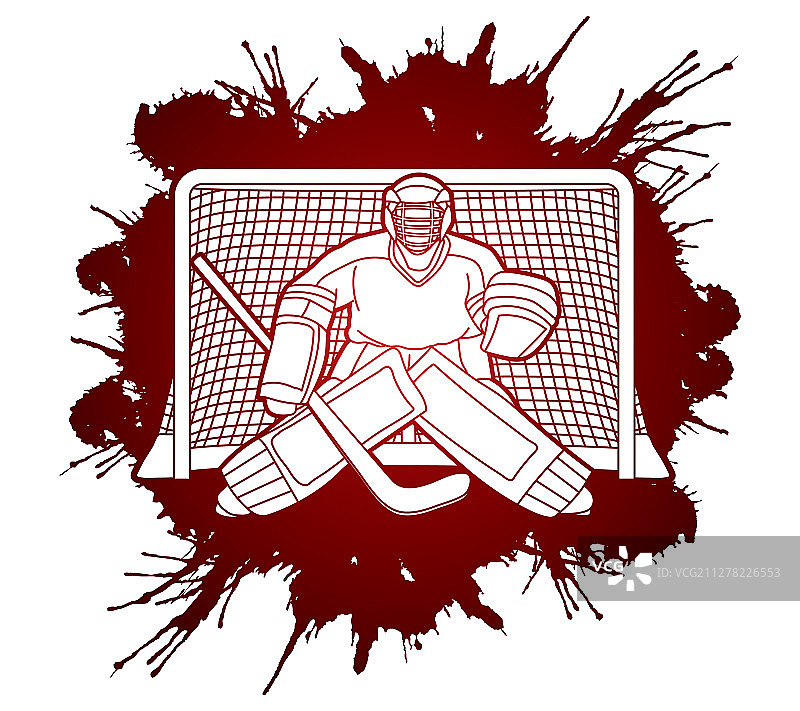 冰球运动员动作设计图片素材