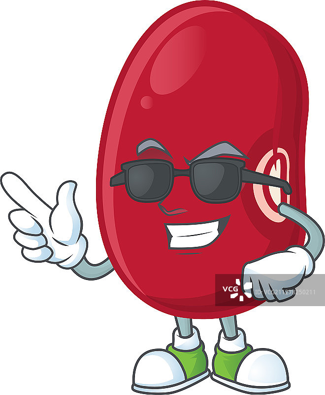 酷炫的红豆角色（黑色装扮）图片素材