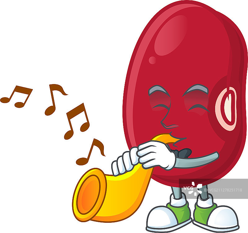 快乐的红豆卡通角色图片素材