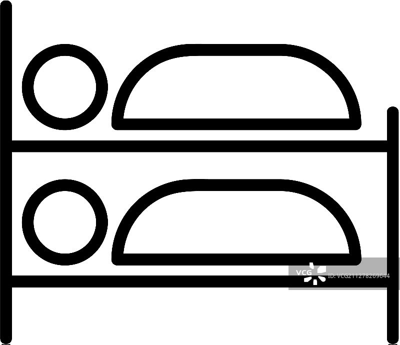 双层床轮廓图标图片素材