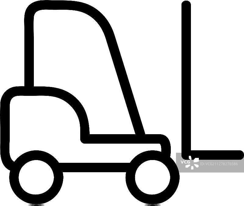 叉车图标轮廓符号图片素材