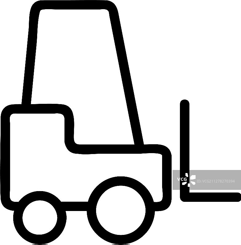 叉车图标轮廓符号图片素材