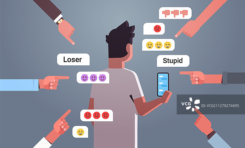 青少年被网络霸凌图片素材