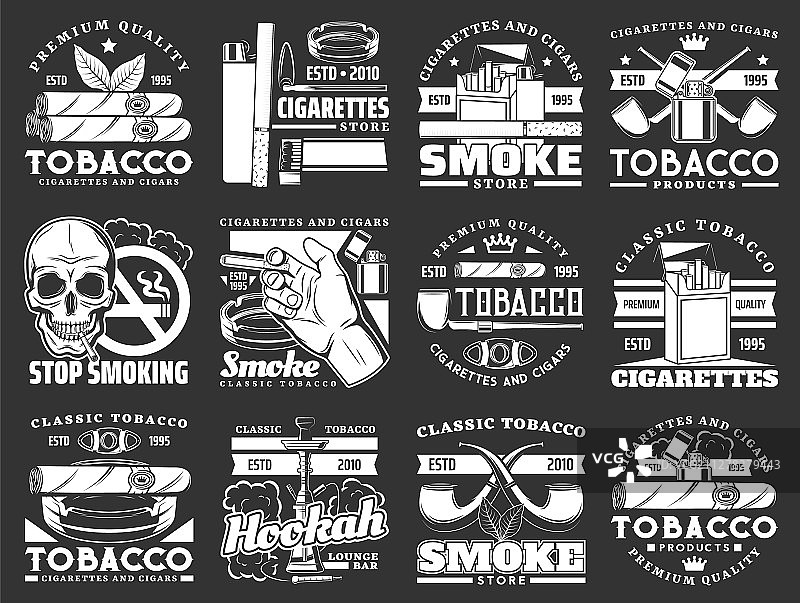 优质烟草产品雪茄和香烟图片素材