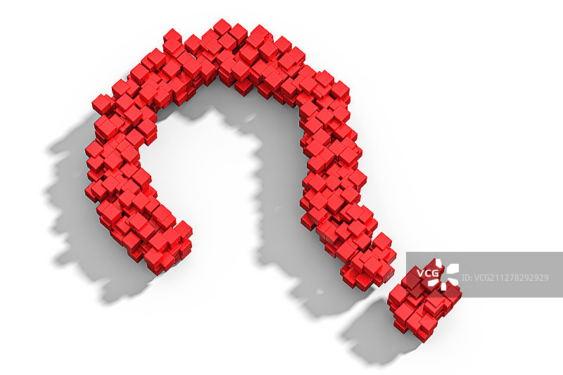 3D红色问号图片素材