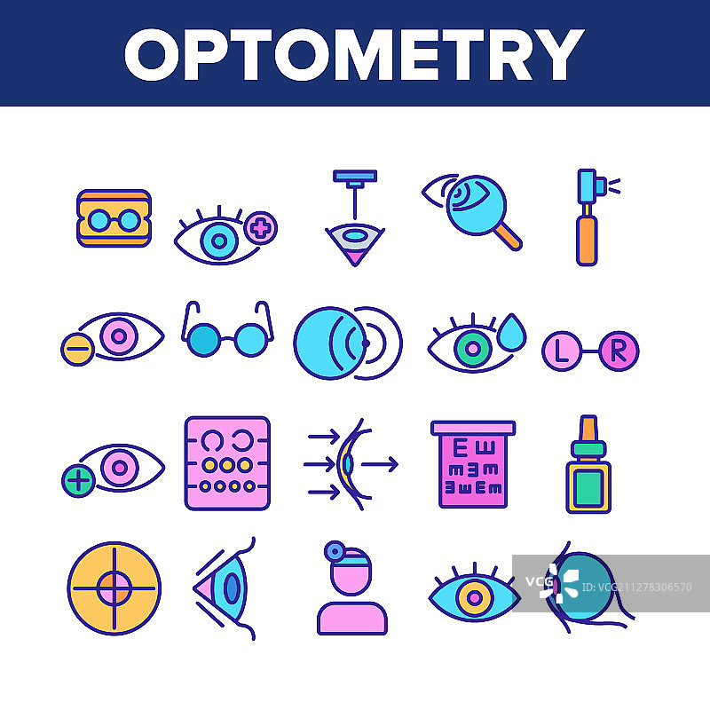 眼科保健系列图标集图片素材