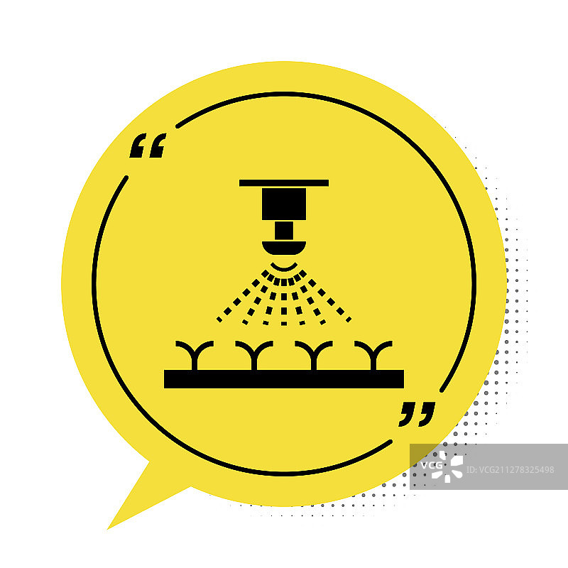 黑色自动灌溉喷头图标图片素材