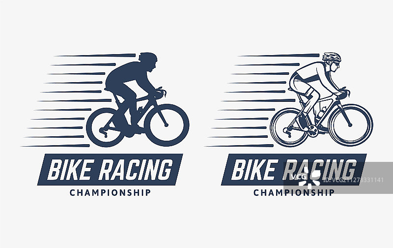 自行车赛车锦标赛复古Logo模板图片素材