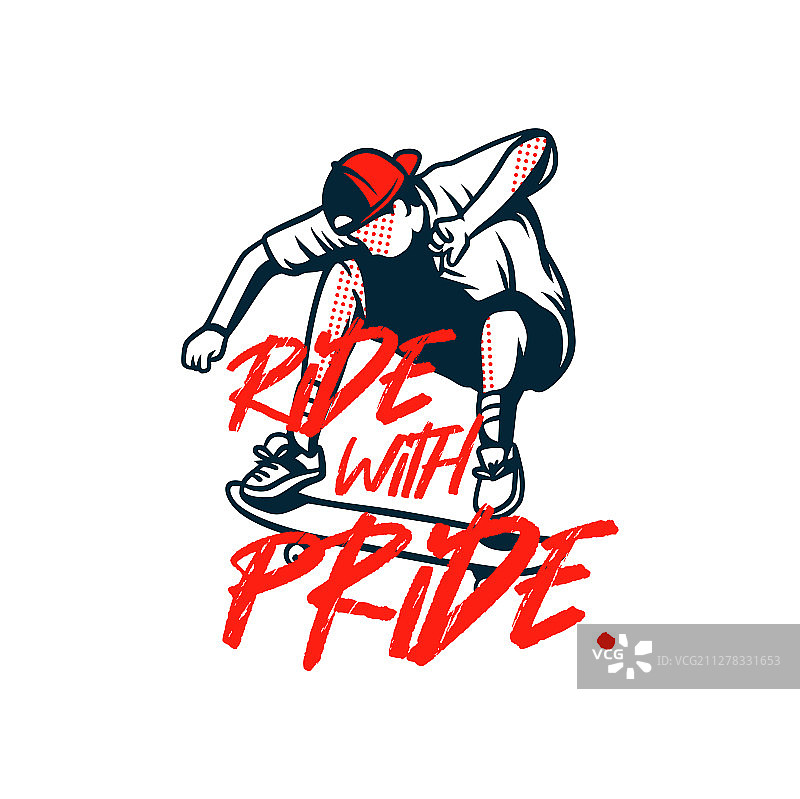 骄傲骑行T恤滑板图案图片素材