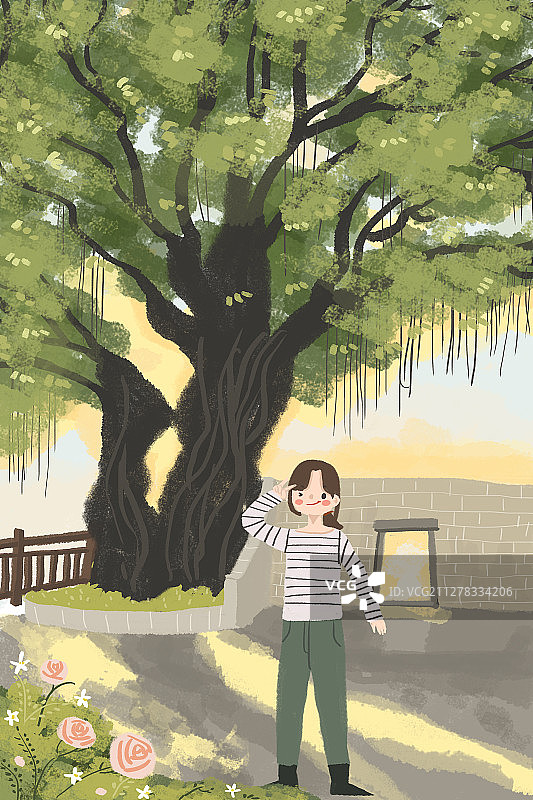 乡村少女图片素材