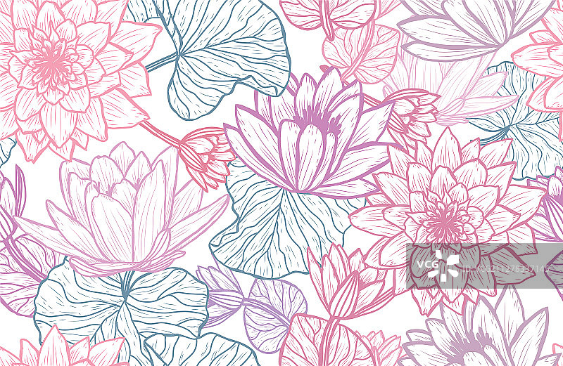 花卉无缝模式图片素材