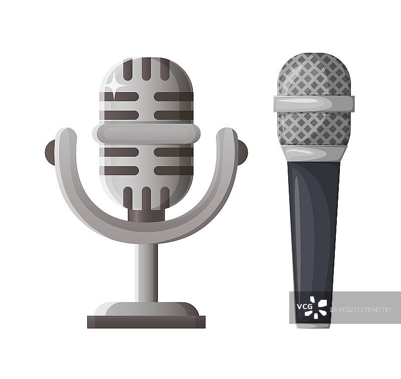 音乐麦克风银奖图片素材