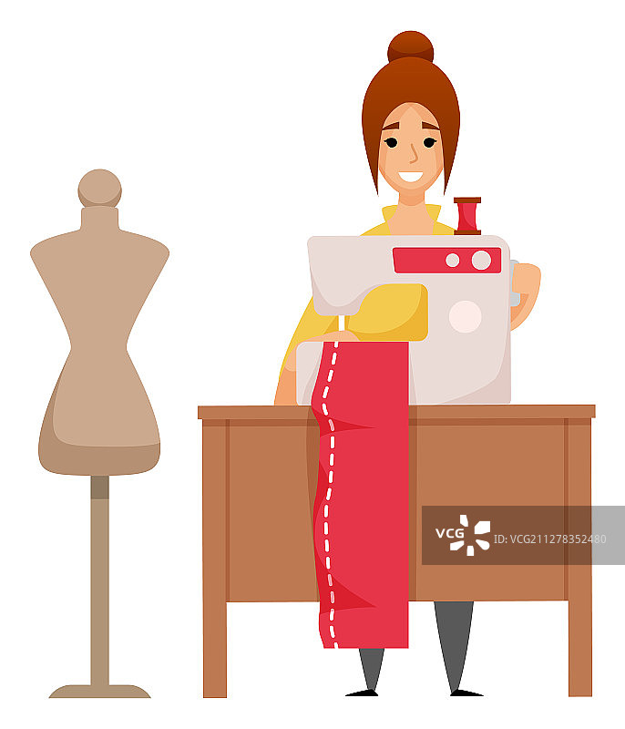 服装设计师和缝纫图片素材