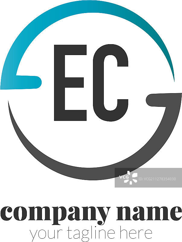 首字母创意圆标志概念图片素材