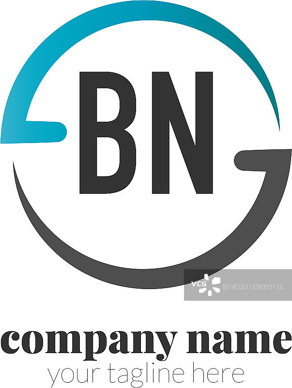 首字母创意圆标志概念图片素材