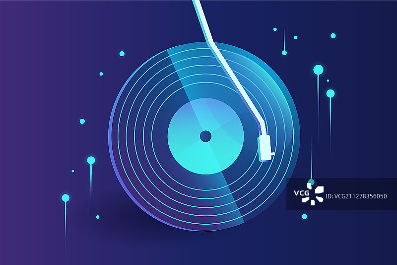 高科技黑胶唱片抽象音乐背景图片素材
