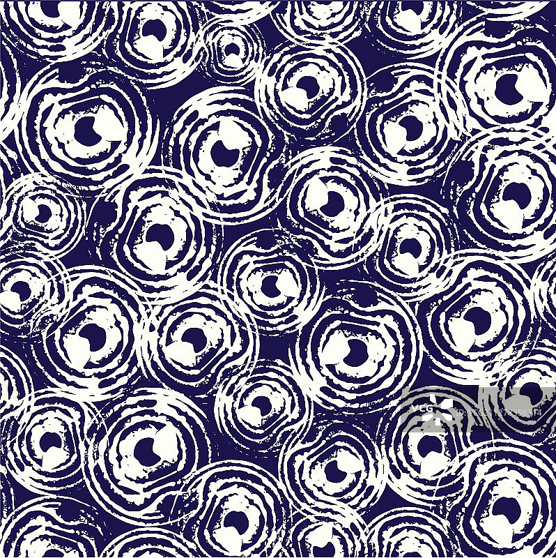 抽象密集几何圆环无缝图案图片素材