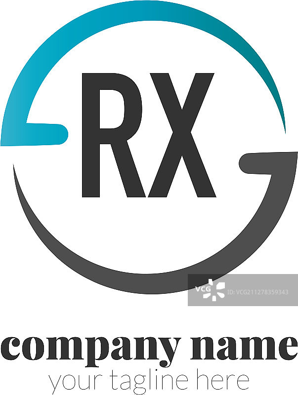 首字母创意圆标志概念图片素材