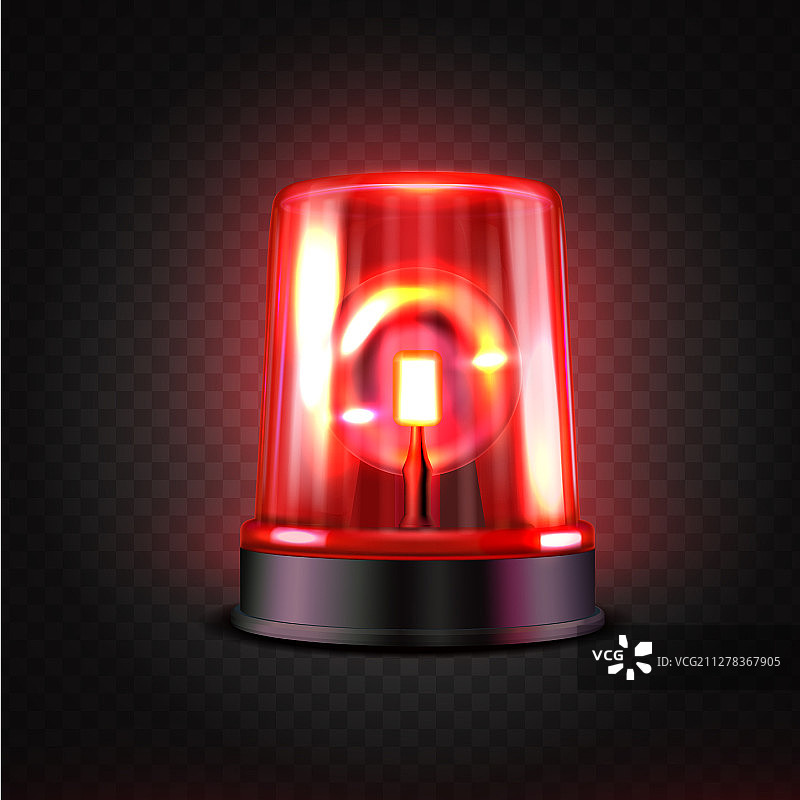 逼真风格红色LED闪光灯图片素材