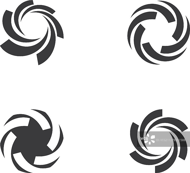 商务logo漩涡波浪和螺旋图标图片素材