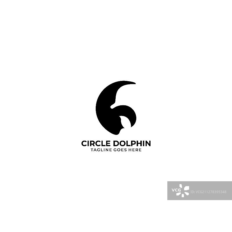 圆形海豚模板图片素材