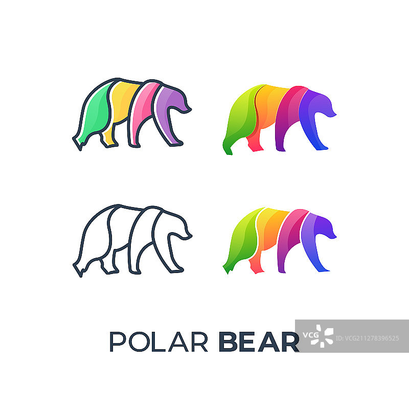 彩色小熊模板图片素材